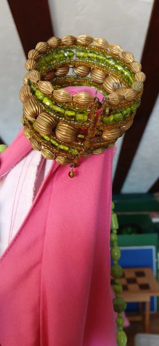 Traje Flamenca Rosa y Verde