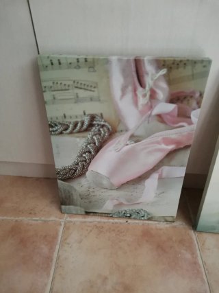 Pack 2 Cuadros Ballet Rosa