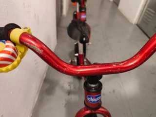 Bicicleta infantil sin pedales roja,dos unidades