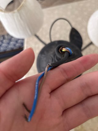 Lámpara de techo metal y tela