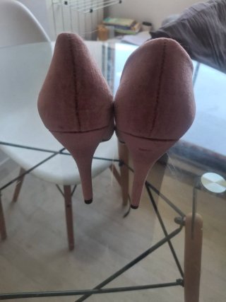 Zapatos de tacón rosa