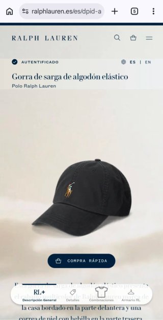 Gorra Polo Ralph Lauren Negra