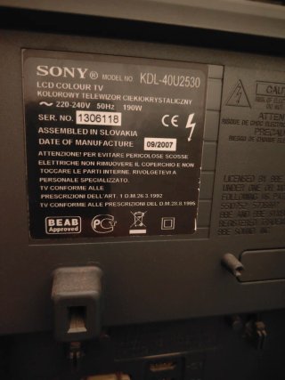 Sony Bravia 40 LCD TV