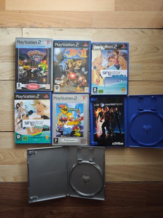 Lote Juegos PS2: Jak II, ratchet , Simpsons