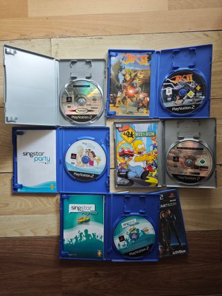 Lote Juegos PS2: Jak II, ratchet , Simpsons
