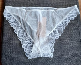 Braguita encaje tul blanco T. L