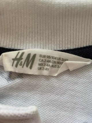Lote 2 polos H&M niño 2-4 años