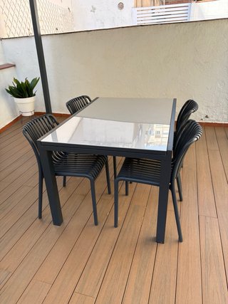 Mesa y 4 Sillas Jardín/Terraza