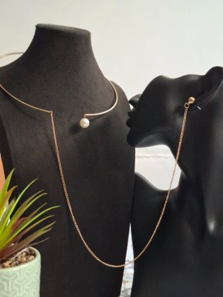 Set Collana e Orecchino con Perla