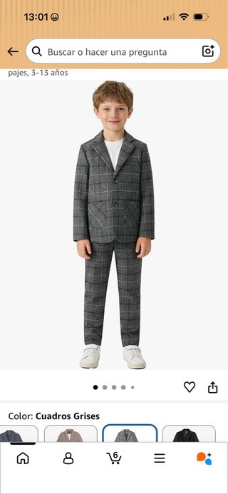 Traje de chaqueta y pantalón a cuadros