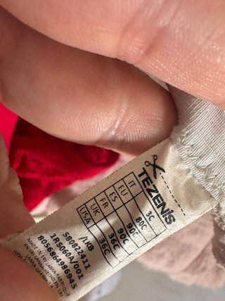Pack 2 Sujetadores Tezenis Encaje Rojo y Blanco