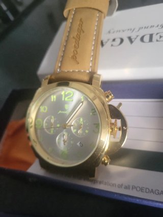 Reloj POEDAGAR Dorado y Marrón