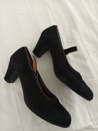 Zapatos Flamenca Tacón Negro Talla 39