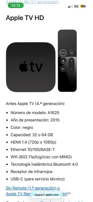 x2 Apple TV (A1378 y A1625)