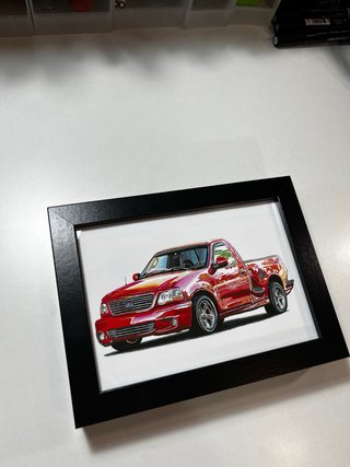 Cuadro A5 Dibujo Ford F-150 SVT Lightning