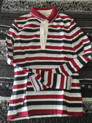 Polo de mujer de rayas, manga larga.