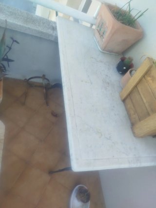 Mesa Mármol y Metal Exterior