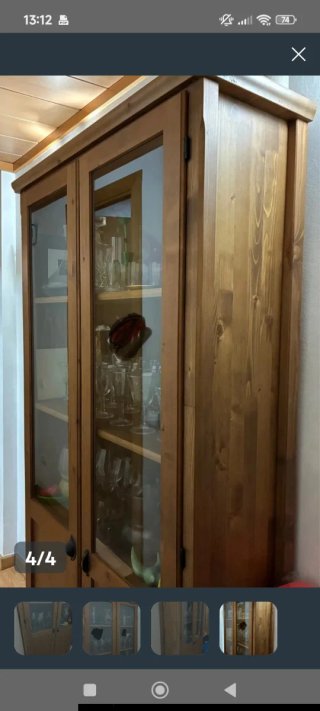 Vitrina madera y cristal Ikea