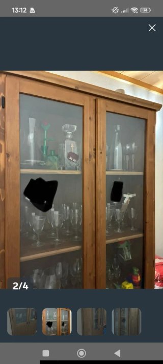 Vitrina madera y cristal Ikea