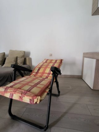 Silla tumbona jardín tela y metal