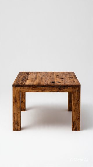 Mesa de madera rústica