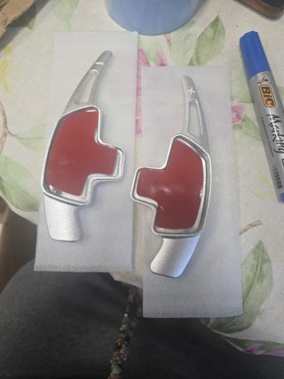 Extensiones Levas Volante Aluminio Rojo