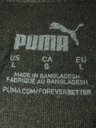 Camiseta Puma Negra Talla L (original ) chico
