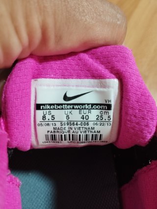 Zapatillas Nike Talla 40 Negras y Rosas