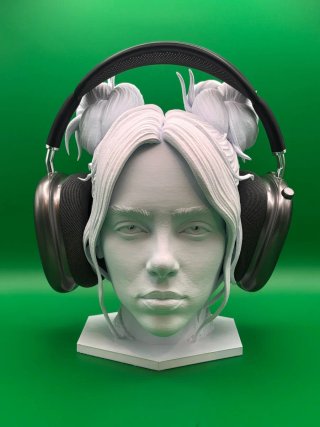 Testa 3D Billie Eilish Porta Cuffie PS5