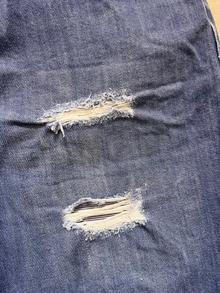 Pull&Bear Jeans Cortos Desgastados Azules