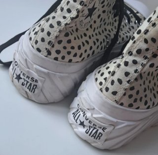 Converse plataforma estampado dalmata