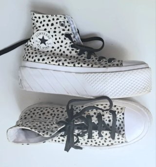 Converse plataforma estampado dalmata