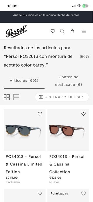 Gafas de Sol Persol Nuevas Marrón/Azul