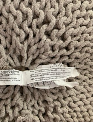 Puf Zara Home Beige Algodón