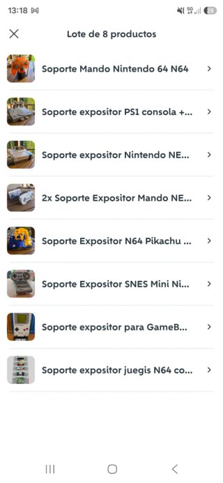 Lote Soportes Consolas Retro PS1, N64, SNES
