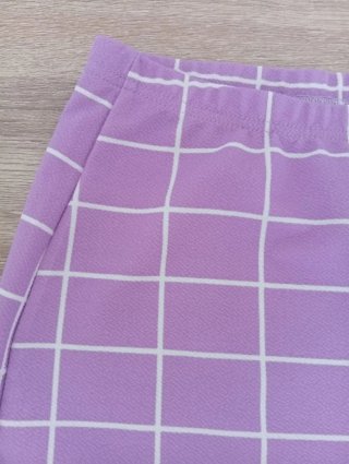 Falda morada a cuadros talla M