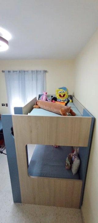 Litera infantil madera y azul