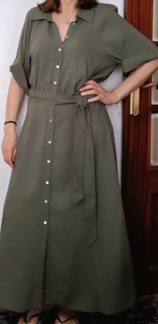 Vestido H&M verde militar Talla M