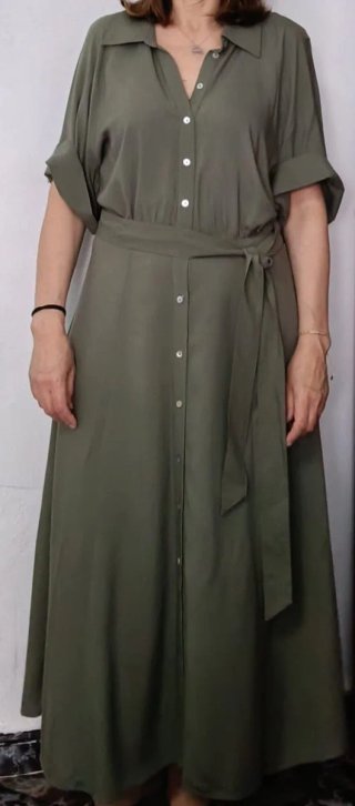 Vestido H&M verde militar Talla M