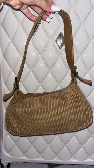 Bolso vintage pana marrón