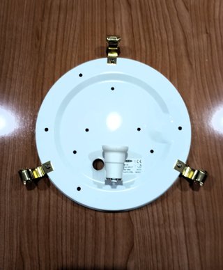 Lámpara Techo Alabastro Beige y Dorado