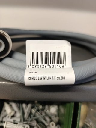 Tubo Carica Lavatrice Grigio 3 metri