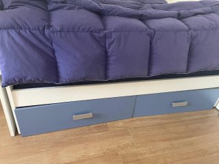 Cama nido 90cm. Dos camas + 2 cajones