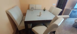 Mesa Comedor Moderna Cristal y Madera