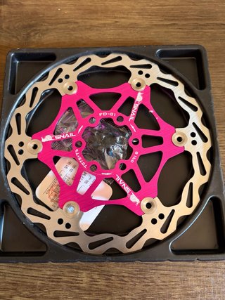 Disco Freno Bicicleta SNAIL 160mm Rosa
