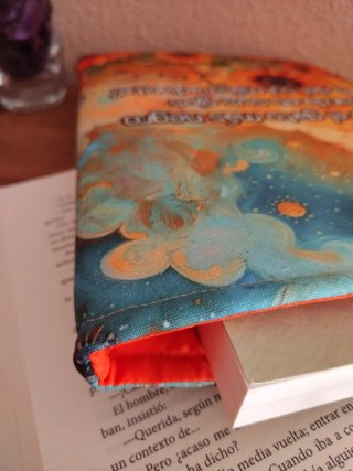 Funda para libros acolchada Gato y Girasoles.Nueva