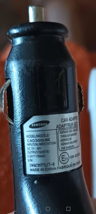 Cargador Coche Samsung Cable Espiral