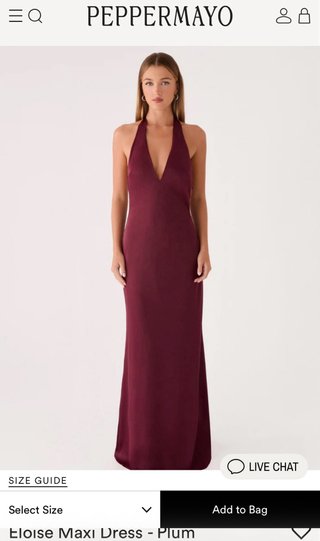 Vestido Peppermayo Eloise Maxi Plum