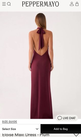 Vestido Peppermayo Eloise Maxi Plum