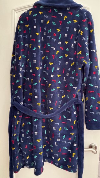 Bata de estar por casa con estampado Tetris